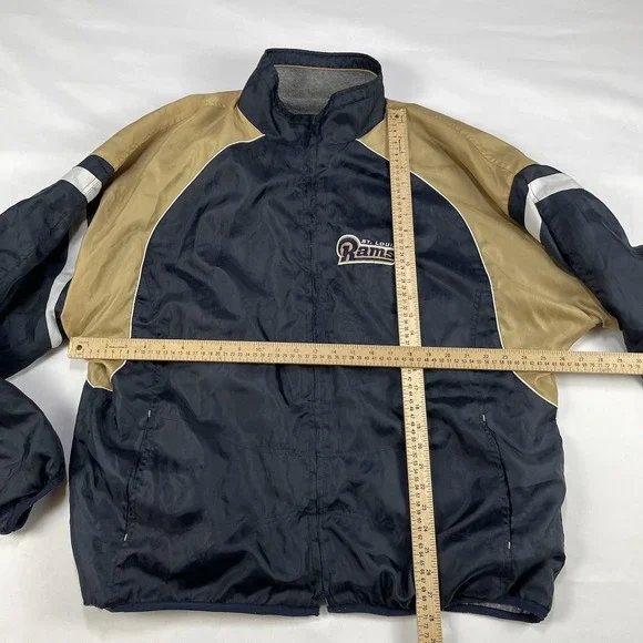 NFL St. Louis Rams Mens Reversible Stadium Jacket Vintage Blue/Gold Size: Large - Picture 7 of 16